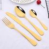 16Pcs Western Dinnerware Cutlery Set Stainless Steel Mirror Polished Rainbow Flaware Tableware Set Dinner Fork Spoon Knife Set