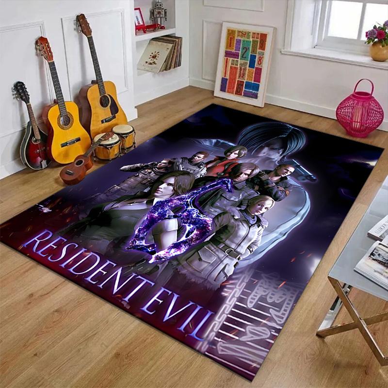 Resident Evil Printed Area Rug Carpet for Bedroom Living Room Home Decor Rugs Mat Non Slip Mat Rug for Bedside