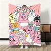 Throw Flannel Fluffy Cute Soft O-Opanchu Blanket Warm Skin-Friendly Bunny Cartoon Throw Usagi For Sofa Bed Office Nap Winter