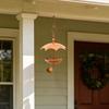 Rustic Hanging Platform Feeder Iron Bird Rest Station Umbrella-Shaped Bird Feeder  Garden