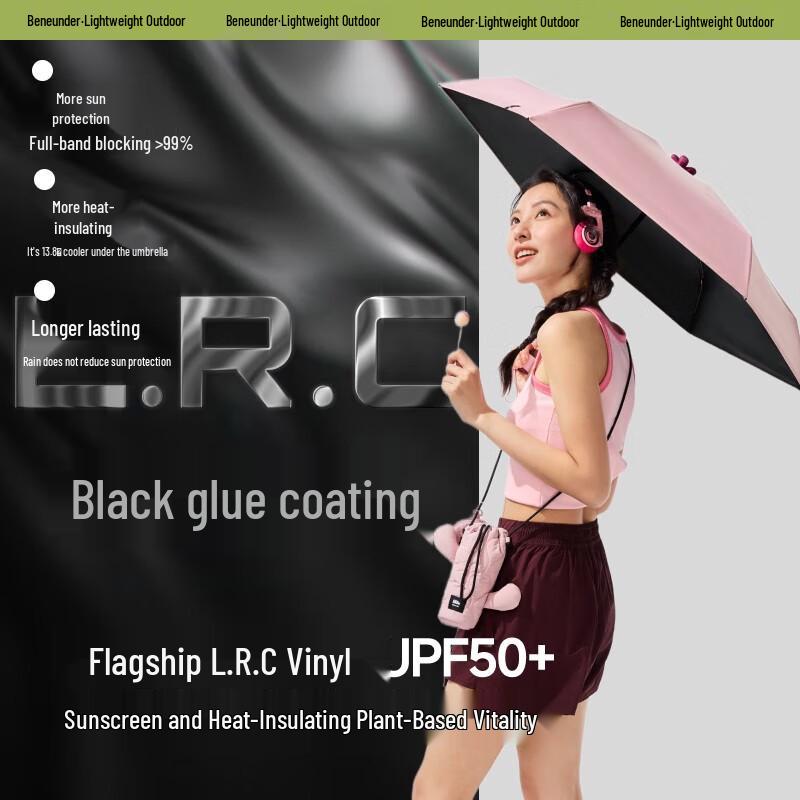 Beneunder 5-Fold UV Protection Sun Rain Umbrella