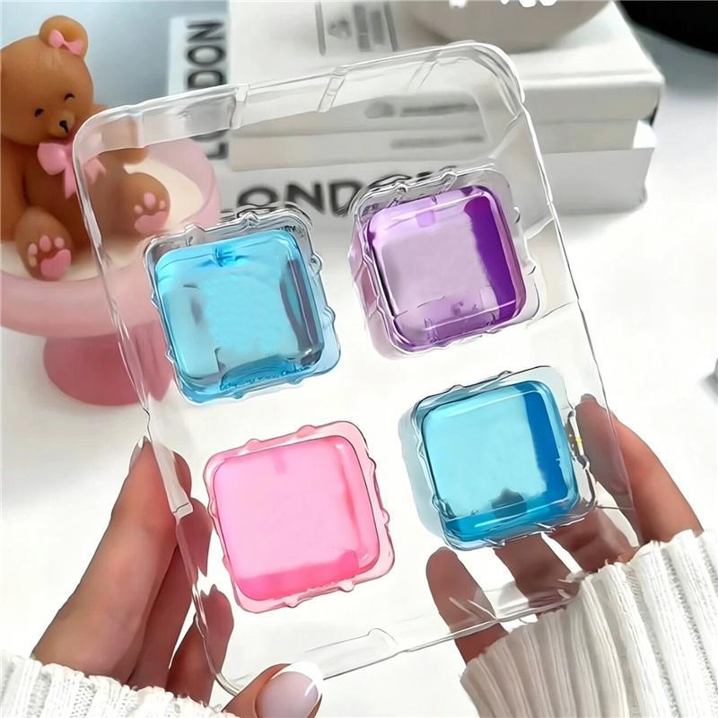 Neues Nettes Eis Baby Fidget Cube Set 4er Pack Super Solide Knet-Sensorik-Spielzeug Ungiftiges Quetsch-Spielzeug für ADHS und Autismus Geschenk