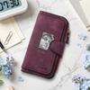 Fashion PU Long Wallet Youth Printed Multi Card Slot Portable Large Capacity Purse for Daily Use