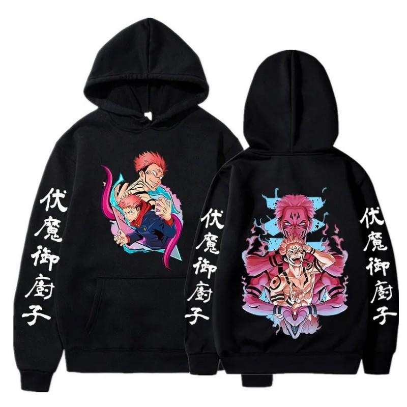 

Jujutsu Kaisen Men Women Casual Unisex Streetwear Fashion Hoodies Autumn Winter Clothes XXXL чёрный