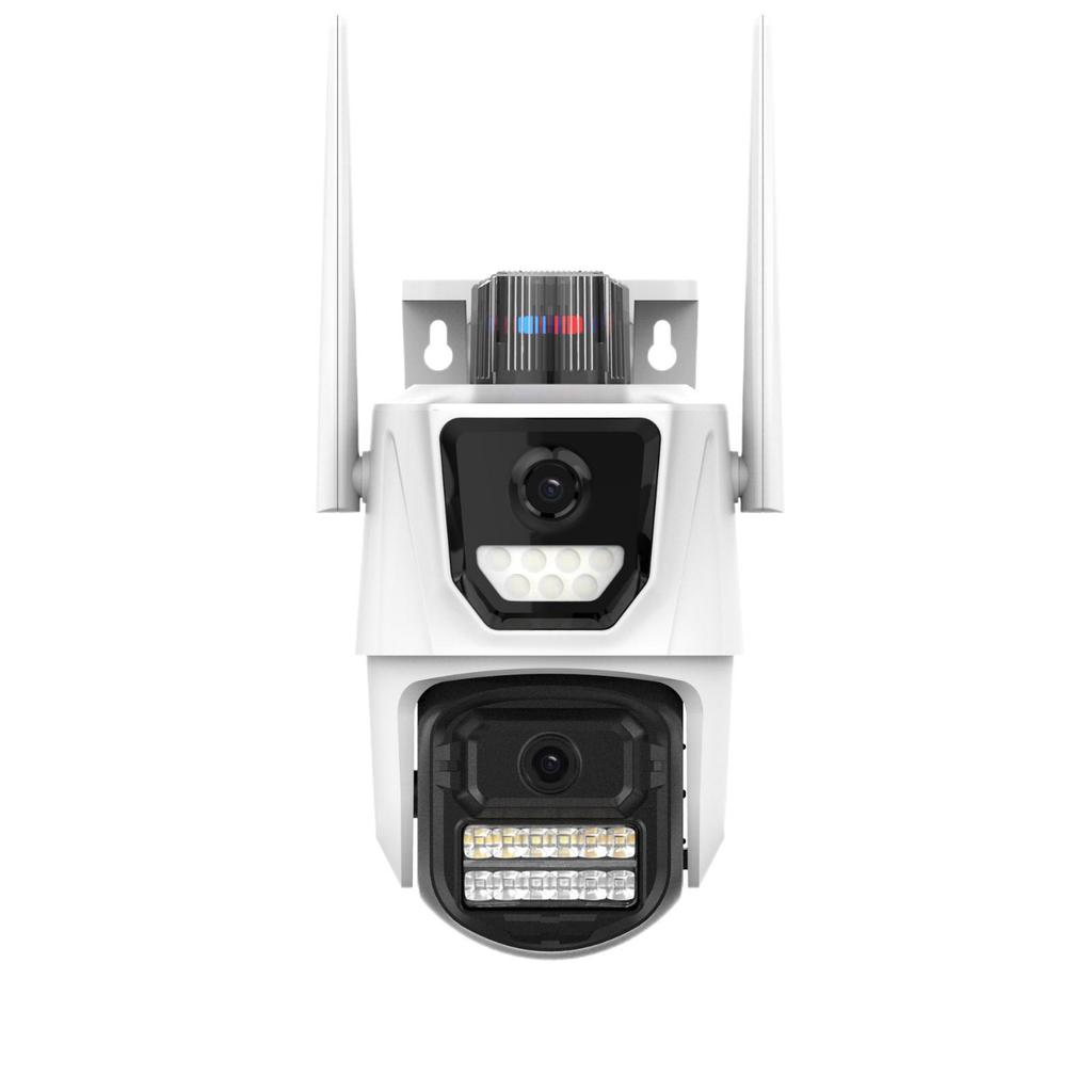 ICSEE 8MP Dual-Lens Wireless Outdoor HD Security Camera with Mobile Remote and Alarm Function