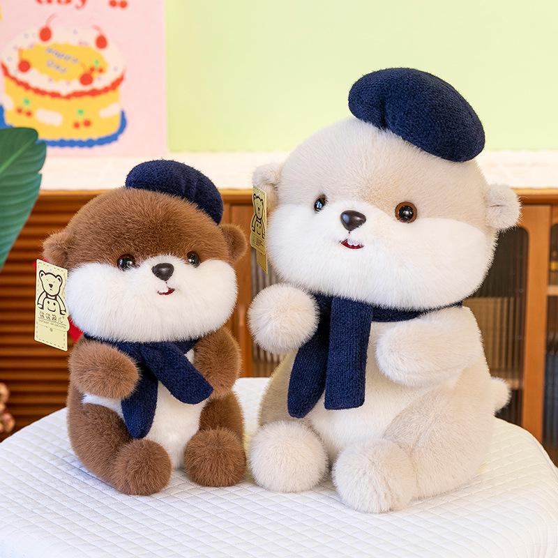 

Beaver Plush Scarf Toy & Pillow - Cute Birthday Gift for Girls 35cm - 0.46kg
