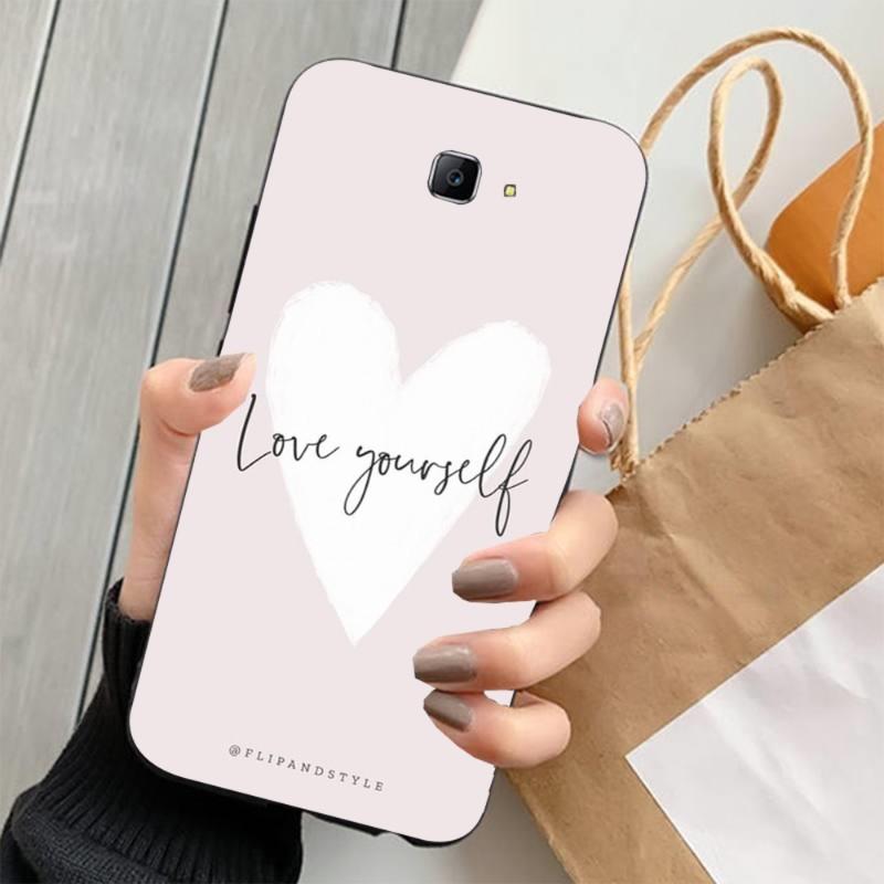 Love Yourself Handyhülle für Samsung Note 9 10 20 Plus Pro Ultra J6 J5 J7 J8 Weiche schwarze Handyhülle