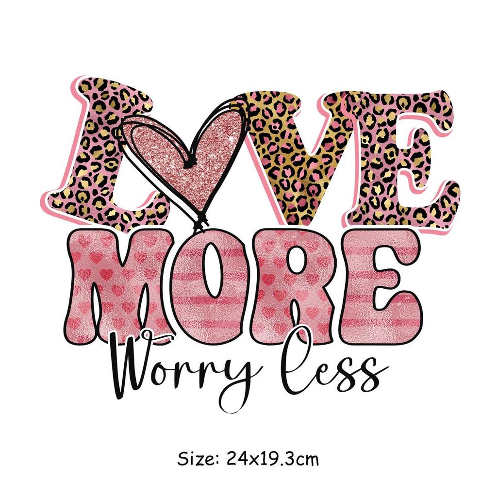 Happy Valentine'Day Patches auf Kleidung Wärmeübertragung Aufkleber Dekoration für Liebhaber Kleidung DIY Streifen Aufkleber Mädchen Junge