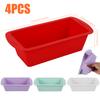 4Pcs Rectangular Silicone Bread Pan Mold Loaf Toast Bread Pans Baking Mold Heat Resistant Cake Tray Bakeware Kitchen Accessories
