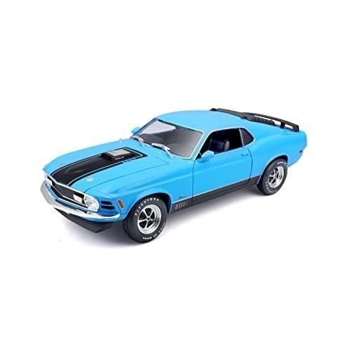 Voiture miniature - Maisto - Ford Mustang Mach 1 - Échelle 1:18 - Bleu - Modèle de collection