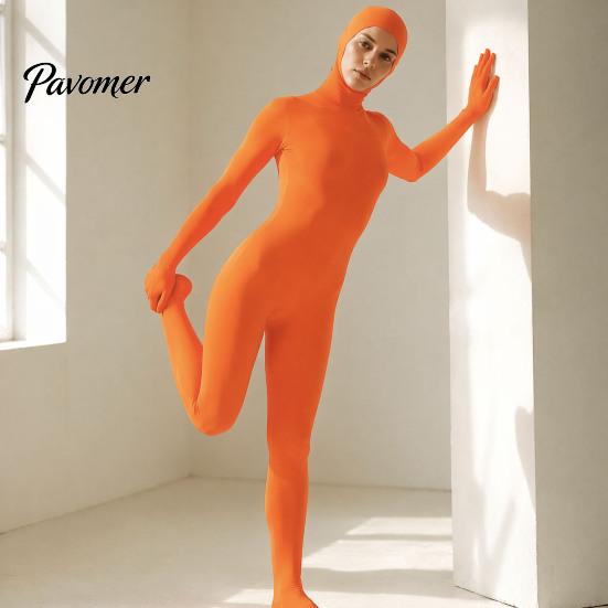 Adults Spandex Unitard Full Body Zentai Suit for Men Women, Open Face Halloween Cosplay Stretchy Bodysuit Bodysuit, Costume Party, Stage Performance