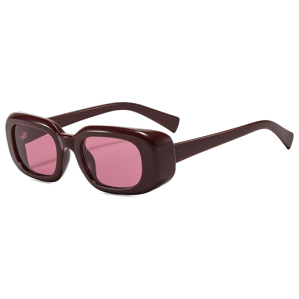 Fashion small frame square UV protection sunglasses, high-end casual plain sunglasses, versatile trendy glasses