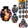Lebendige und bequeme Demon Slayer 3D-gedruckte Partner-Hoodies mit langen Ärmeln