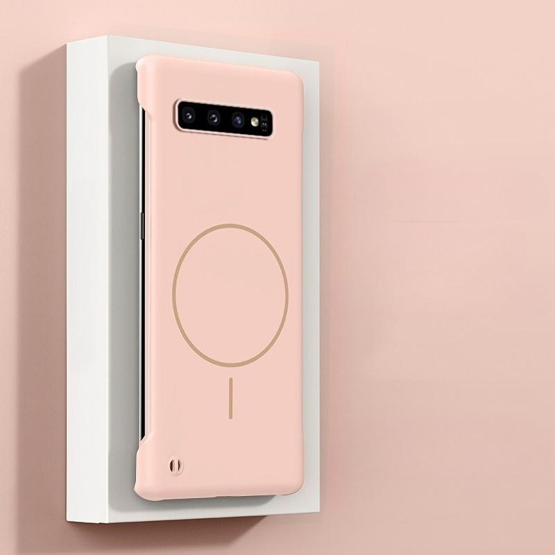 Pentru Husă de Telefon Magsafe fără Ramă pentru Samsung S10 Plus S20+ S21 FE S22 S23 Note 20 Ultra Subțire Fără Ramă PC Dur Acoperire Magnetică