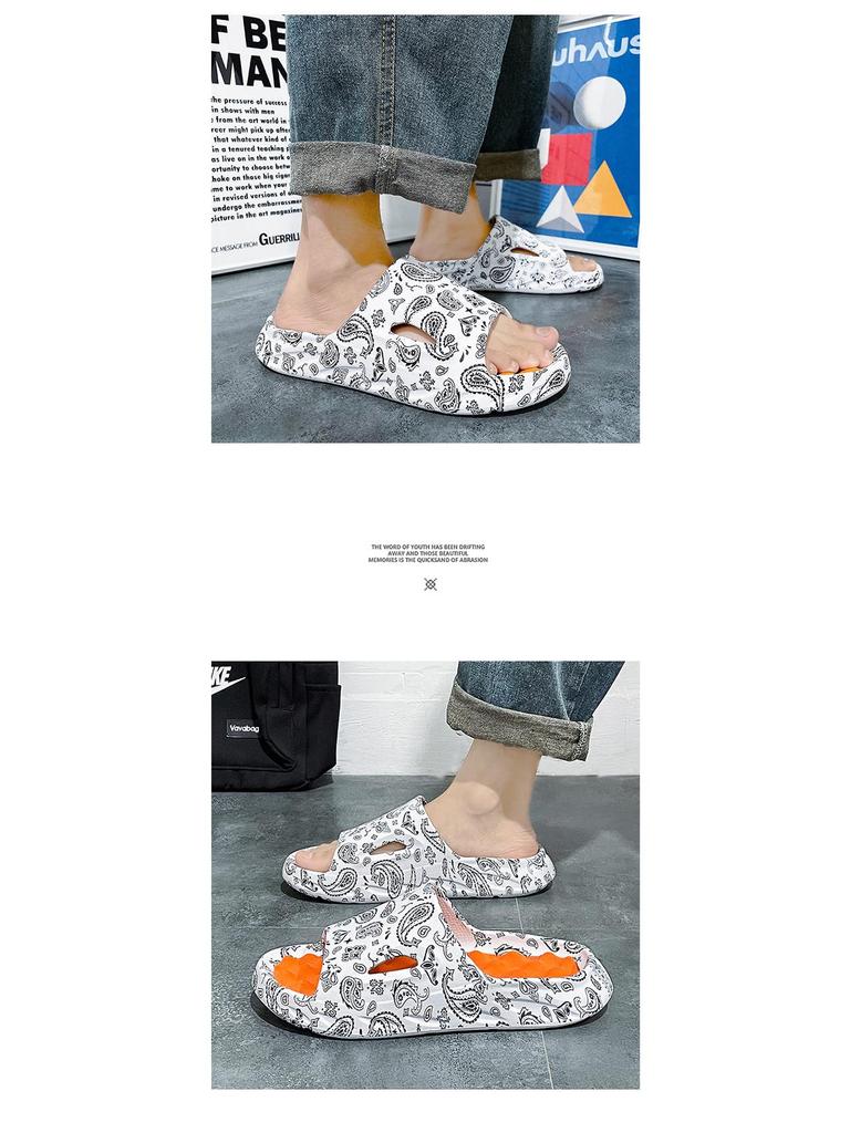 Men's Summer Massage Slippers: Soft Sole, Non-Slip Indoor/Beach Sandals