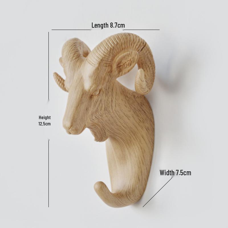 Deer Head Cartoon Wall Hook - New Creative Punch-Free Design for Home Decoration