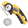 Cordless Electric Scissors 4V Rechargeable Cardboard Box Cutter Fabric Scissor with   Lock & LED Light for Leather Carpet Plastic Cutting Sew