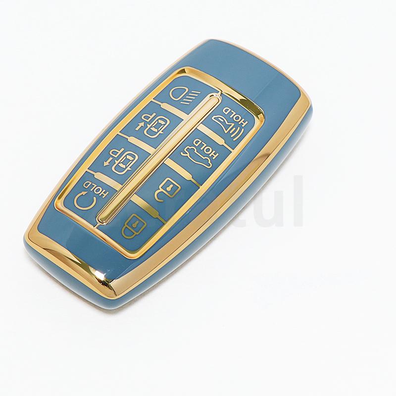 Remote Key Holder Auto Accessories 8 Button Tpu For Hyundai Genesis G80 Gv70 Gv80     Car Key Cover Case