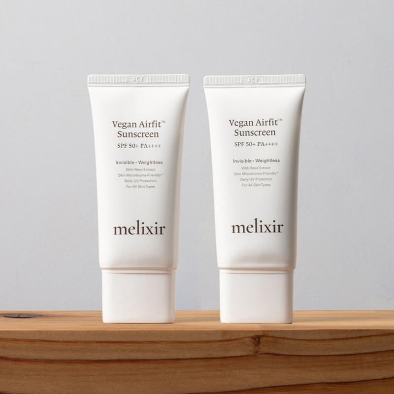 MELIXIR Veganský opalovací krém Airfit™ / 50ml SPF50+ PA++++ 3 typy K-Beauty