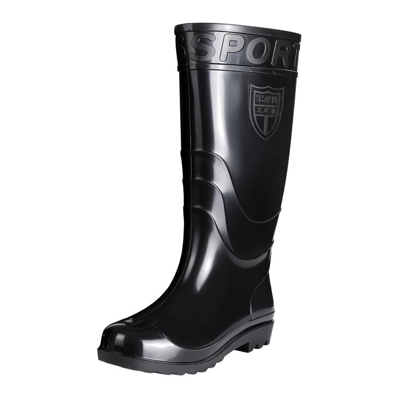 Men's High Tube Anti Slip And Wear Resistant Rain Shoes Rubber Shoes