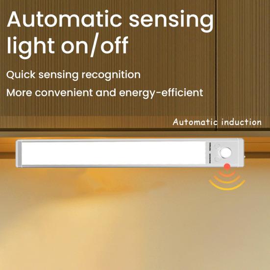 Motion Sensor Light Rechargeable Magnetic Night Light Adjustable Brightness Color Wireless LED Lighting for Closet Hallway