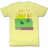 Jaws Sands Surf Sharks Yellow Heather Adult T-Shirt