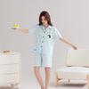 Women's Tencel Cotton Lyocell Pajama Set – Long Sleeve, Long Pants, Wearable Outdoors, Simple Homewear for Couples. Suitable for Spring & Autumn.