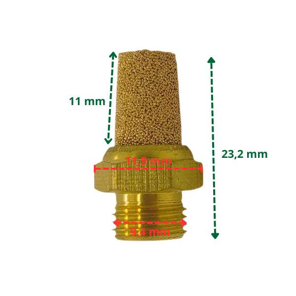 Tłumik, filtr powietrza g1/8" (9,4mm)