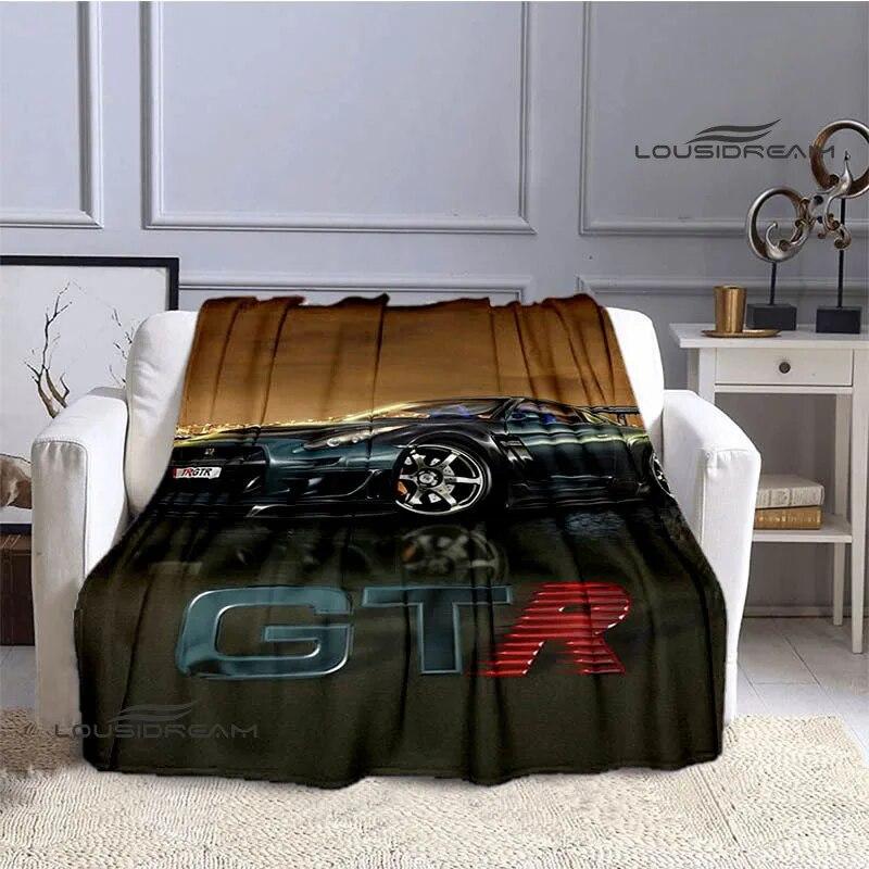 GTR Racing Retro Printed Blankets Warm Blanket Soft and Comfortable Home Travel Bed Blanket Picnic Blanket Birthday Gift