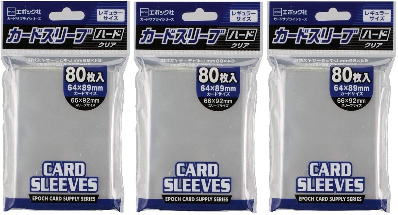 EPOCH Hard Card Trading Card Set of 3 Sleeves, Size,