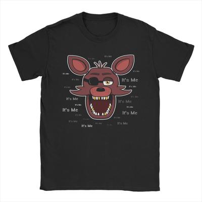 Vintage Freddyed Bonnie Game Foxy Its Me TShirts for Men Crew Neck 100 Cotton T Shirt  Short Sleeve Tees Printed Tops