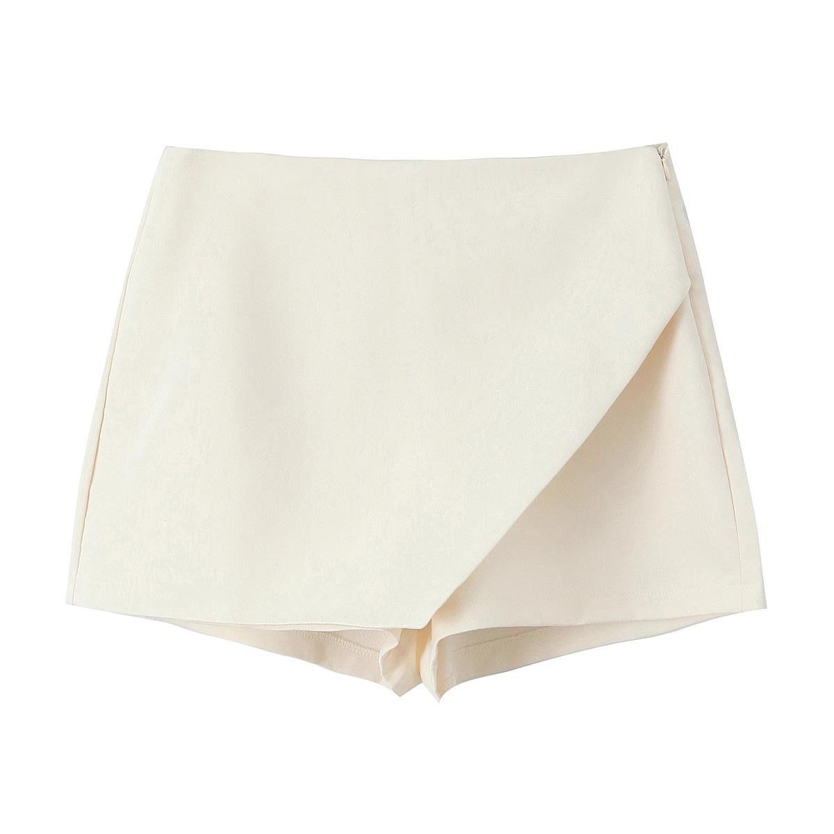 

Standalone Stylish Women s Casual Versatile Hip-Hugging Shorts Skirt Pants M грязно-белый