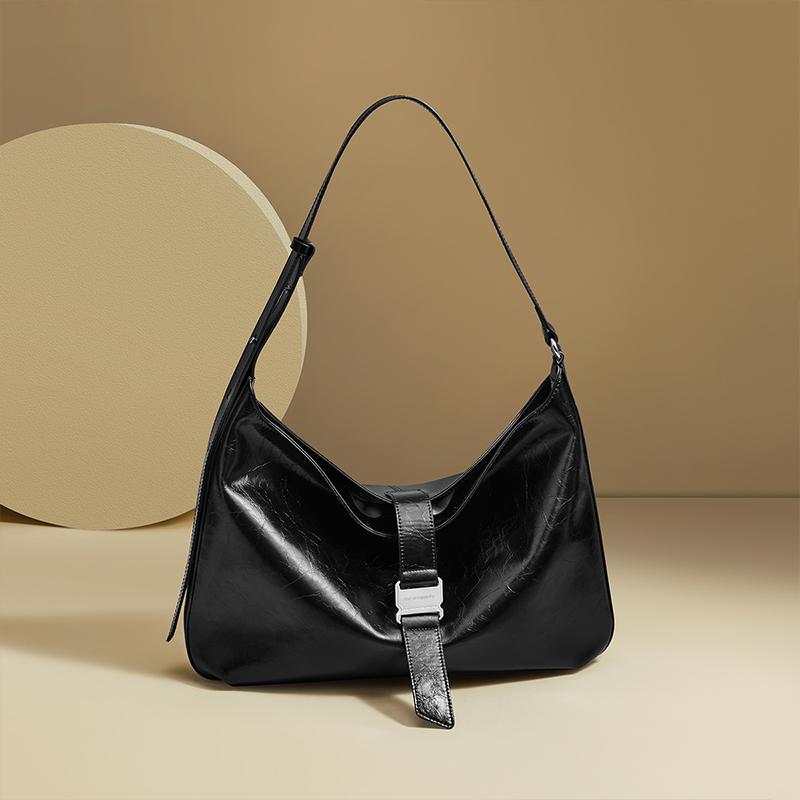 Red Dragonfly Tote Bag Leather Handbag 2026 Women's Bag Oil Wax Leather Single Shoulder Fashion Underarm Bag