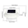 4PC Outdoor Solar Eaves Light 3 LED Solar Fence Lights Outdoor Waterproof Stair Lamp for Railing Wall Decks Garden Yard Lighting