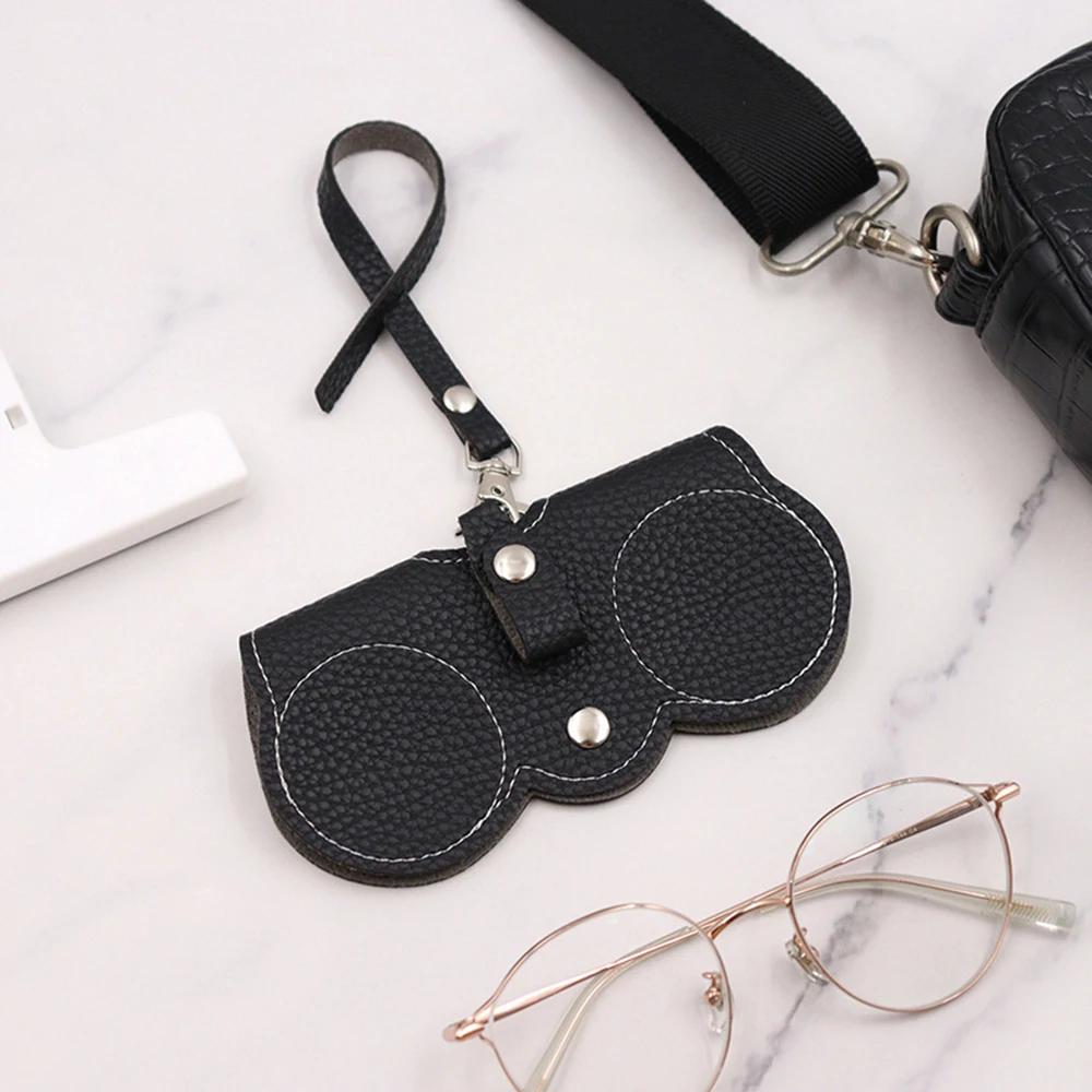 PU Leather Sunglasses Storage Bag Portable Reading Glasses Protective Cover Lightweight Travel Hanging Eyewear Holder