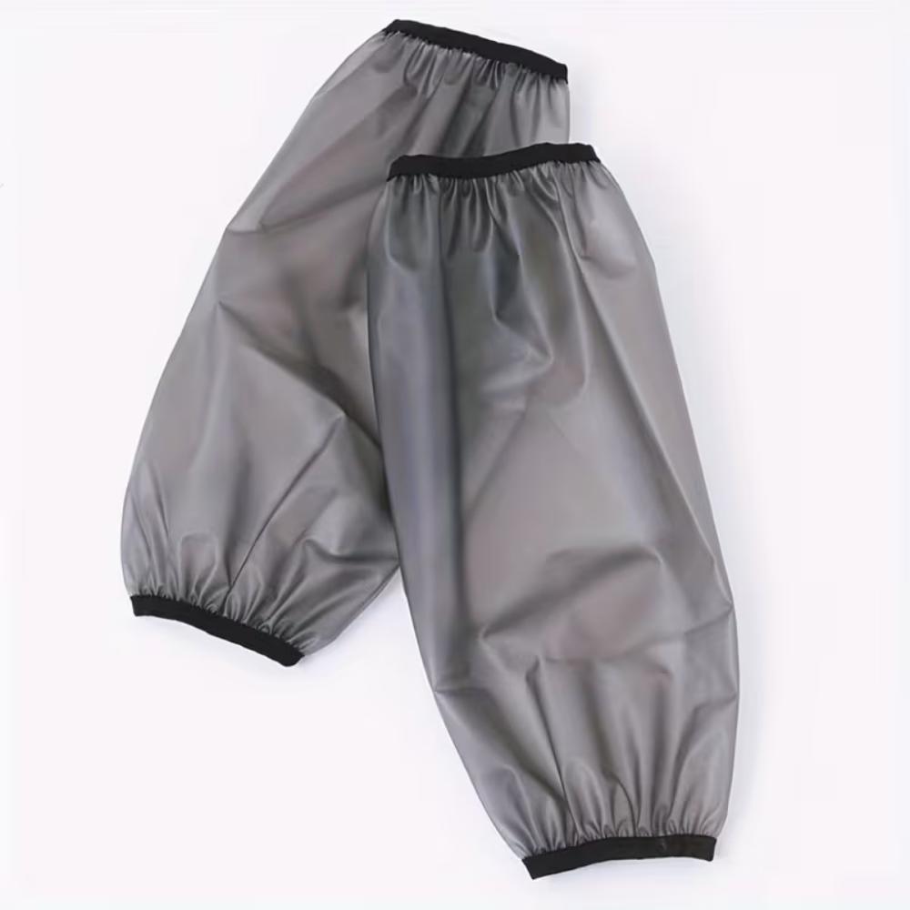 Two thick black one-piece waterproof and oil-resistant household cleaning accessories, waterproof sleeves, adult arm sleeves