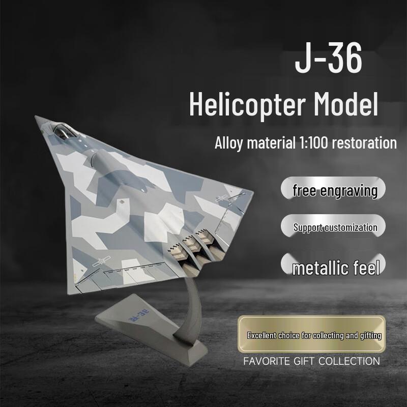 J-36 Fighter Jet Alloy Model 1:100 Scale