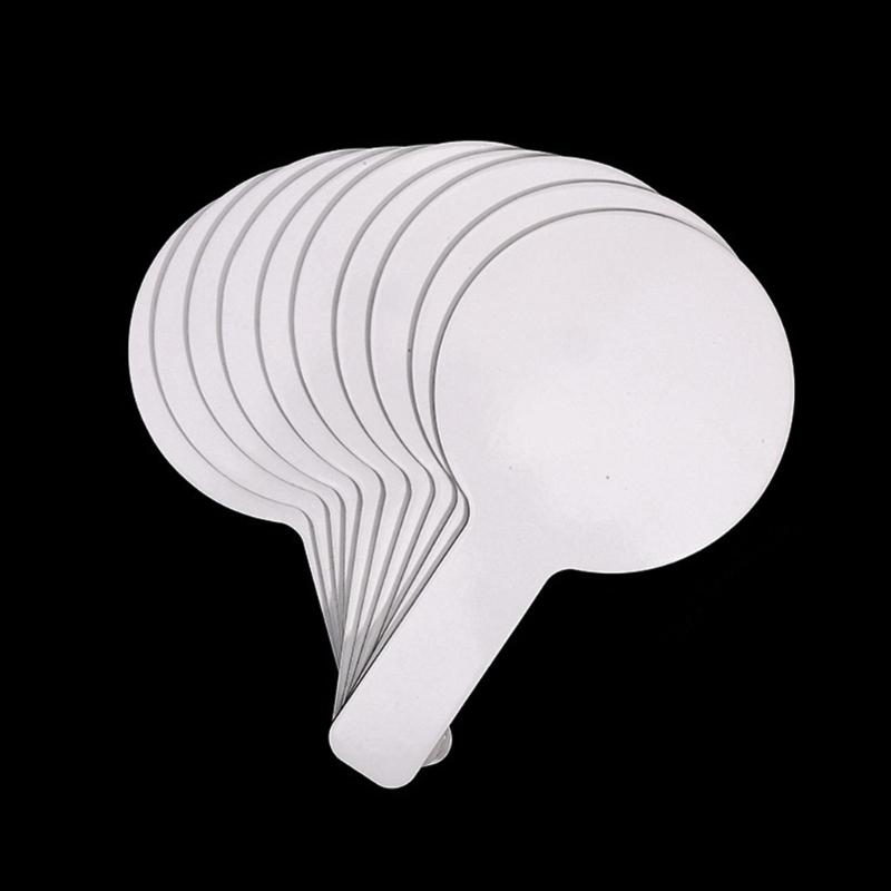 10 Stück Handheld Antwortpaddel Doppelseitige Abwischbare Paddel Kleine Papier Whiteboards Schild Auktionspaddel für Klassenzimmer