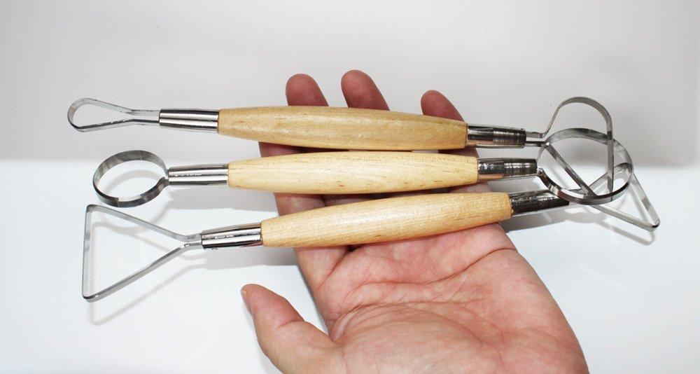 Pottery Pottery Tools Clay Flat C08 Supplies, Set, 3-Piece Set, Props, Liner, Spatula,