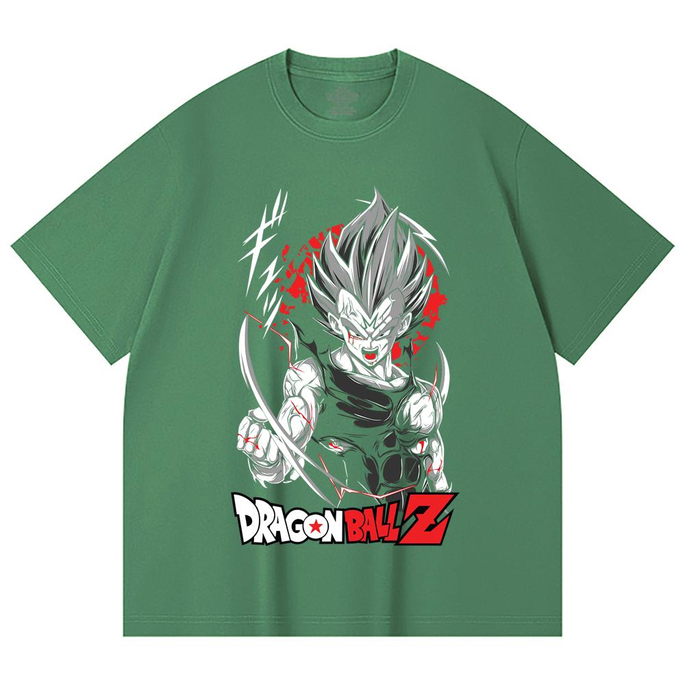230 Gsm 100% Cotton Dragon Ball V60 Majin Vegeta Print Unisex Heavy Cotton T Shirt