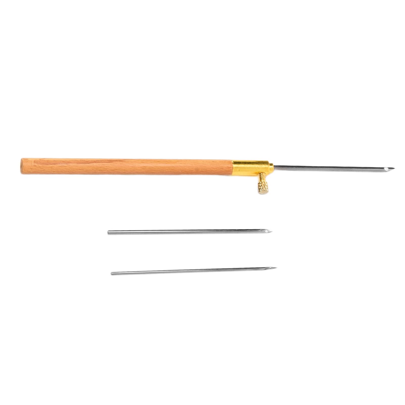 

Трехголовая игла для тычка, сменная деревянная ручка, игла для вышивания пуансоном, игла для вышивания S