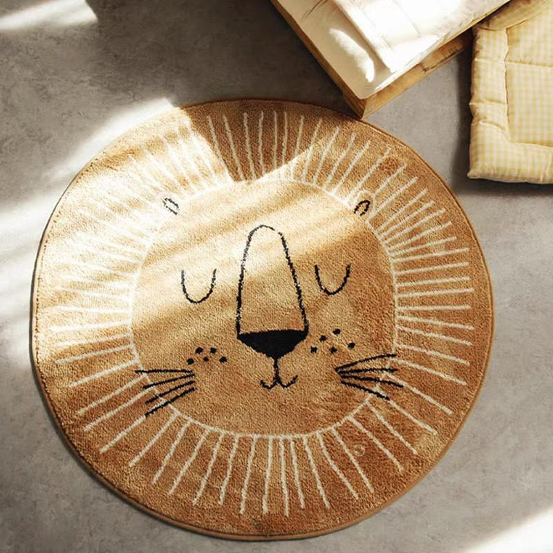 Circular Carpet Living Room Cloak Room Study Floor Mat Cartoon Children's Room Bedroom Bedside Carpet
