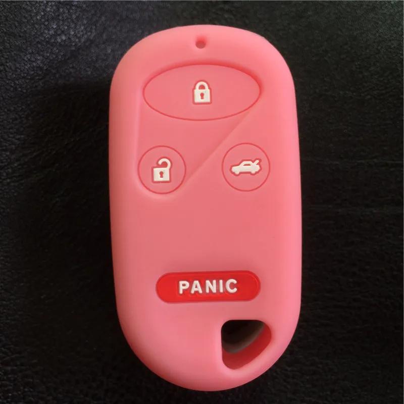 Silicone car key cover case For Honda CRV S2000 Insight Prelude 4 Button car key