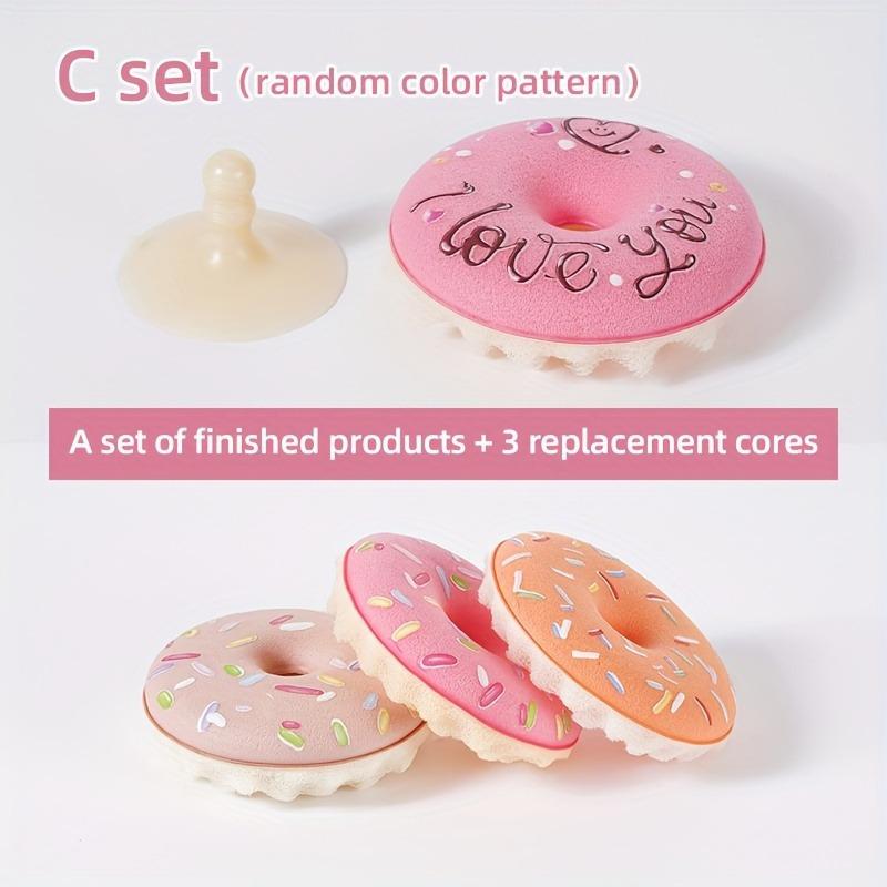 

5-piece sponge brush, multi-functional kitchen cleaning sponge, 4 doughnut dishwashing sponges with 1 suction cup