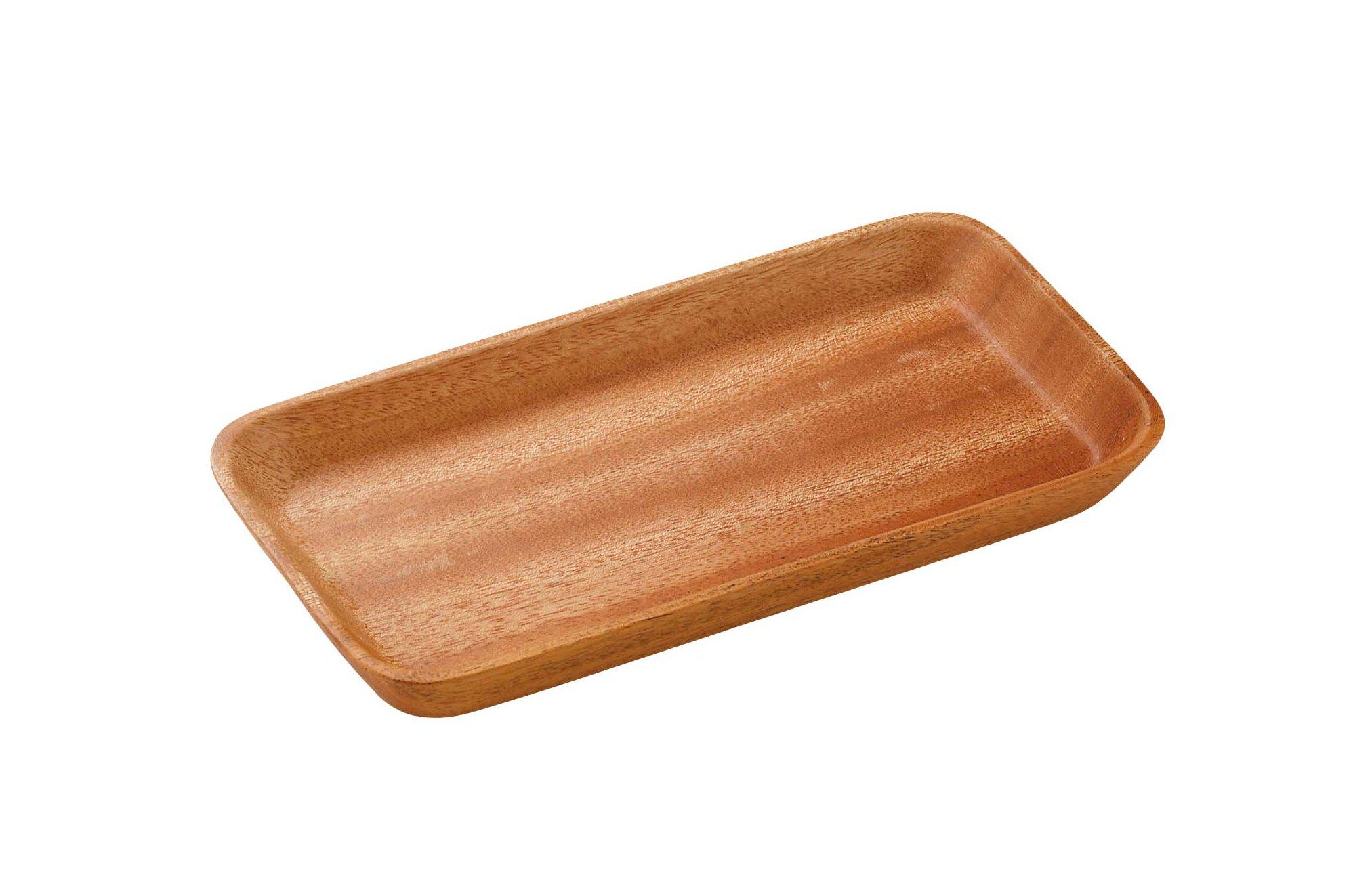 

CAPTAIN STAG Wooden Tableware Square Plate 21cm Wood Bracelet UP-2557