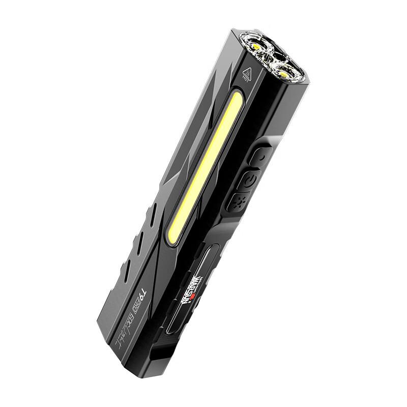 WARSUN T9 Flashlight, Compact And Portable, High Brightness, Rechargeable, Mini Gum-Shaped EDC, Magnetic Work Light, Emergency Lamp
