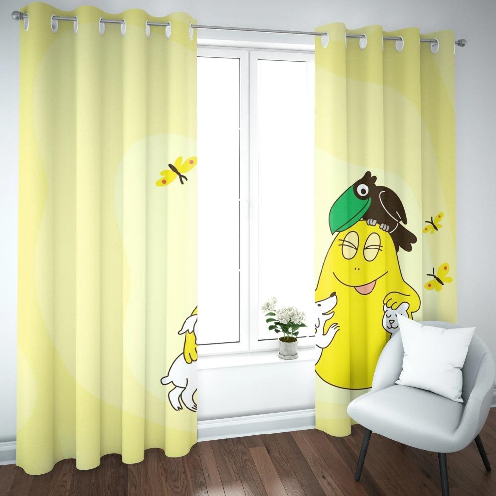 Barbapapa Cartoon Curtain Bedroom Window Animation Blackout Children Room Fashion Style Home Decoration