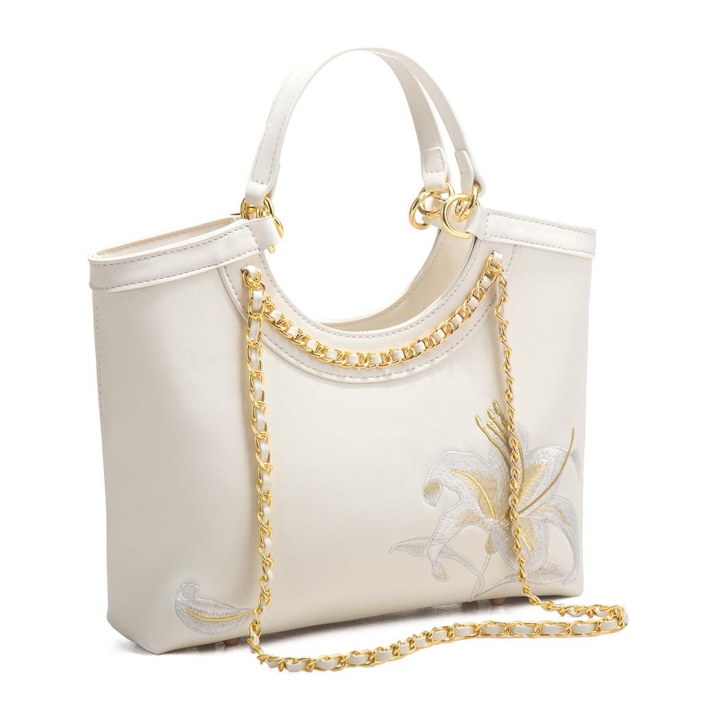 Mother'S Day Gift Embroidery New Chinese-Style Large-Capacity Portable Lady'S Mother Bag Atmospheric High-End Messenger Women'S Bag