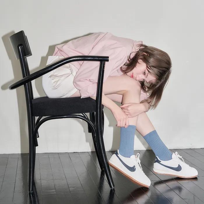Essential Rib Socks LIGHT BLUE