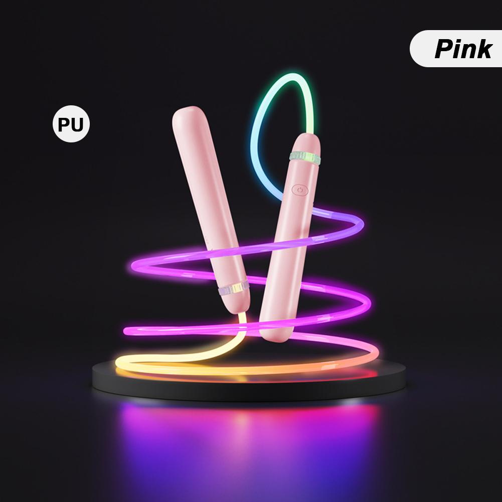 Children's Colorful Luminous Skipping Rope Type-C Rechargeable Long-Lasting Color-Changing Skipping Rope Portable Fitness Equipment